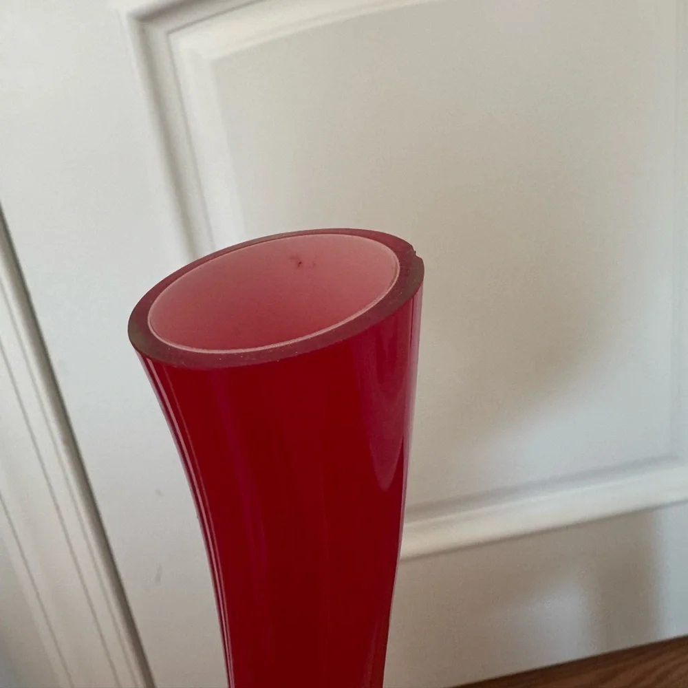 Vintage MCM Italian Murano Venini Twisted Spiral Art Glass Vase 20